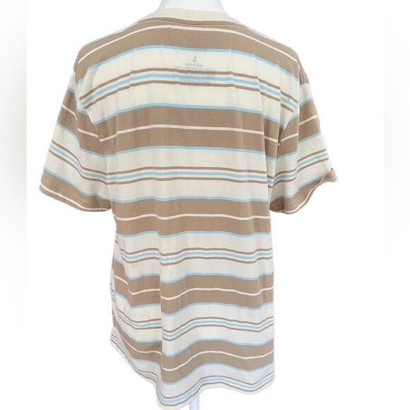 BRIXTON striped crew neck tee, cotton/polyester, size L - Picture 2 of 6